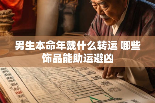 男生本命年戴什么转运 哪些饰品能助运避凶