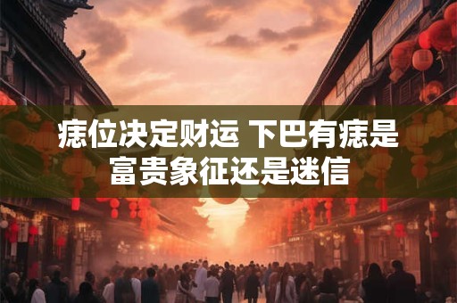 痣位决定财运 下巴有痣是富贵象征还是迷信