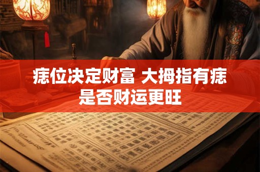 痣位决定财富 大拇指有痣是否财运更旺