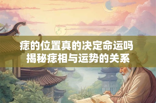 痣的位置真的决定命运吗 揭秘痣相与运势的关系