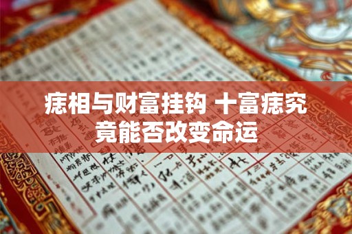 痣相与财富挂钩 十富痣究竟能否改变命运