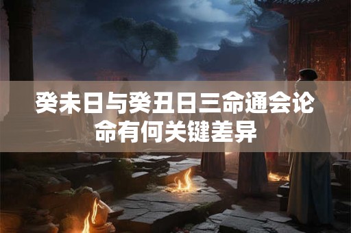 癸未日与癸丑日三命通会论命有何关键差异