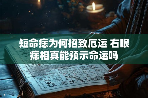 短命痣为何招致厄运 右眼痣相真能预示命运吗