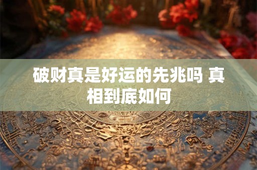 破财真是好运的先兆吗 真相到底如何