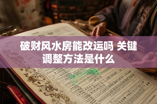 破财风水房能改运吗 关键调整方法是什么