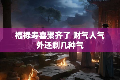 福禄寿喜聚齐了 财气人气外还剩几种气