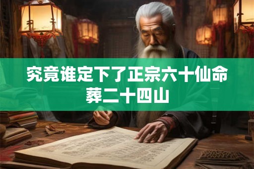 究竟谁定下了正宗六十仙命葬二十四山