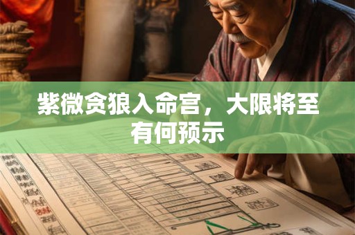 紫微贪狼入命宫，大限将至有何预示