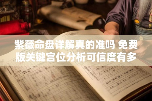 紫薇命盘详解真的准吗 免费版关键宫位分析可信度有多高