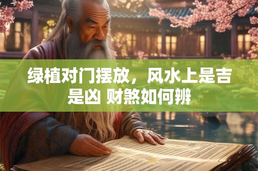 绿植对门摆放，风水上是吉是凶 财煞如何辨