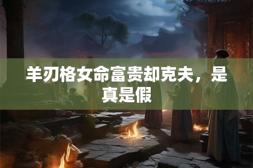 羊刃格女命富贵却克夫，是真是假