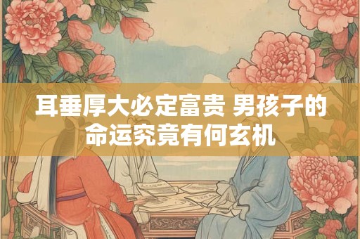 耳垂厚大必定富贵 男孩子的命运究竟有何玄机