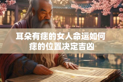 耳朵有痣的女人命运如何 痣的位置决定吉凶