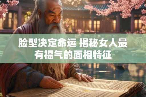 脸型决定命运 揭秘女人最有福气的面相特征