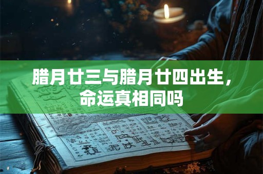 腊月廿三与腊月廿四出生，命运真相同吗