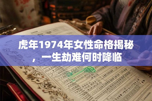 虎年1974年女性命格揭秘，一生劫难何时降临