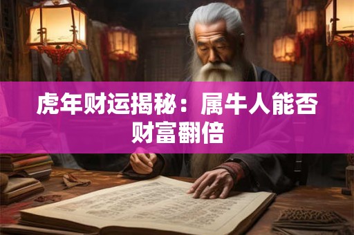 虎年财运揭秘：属牛人能否财富翻倍