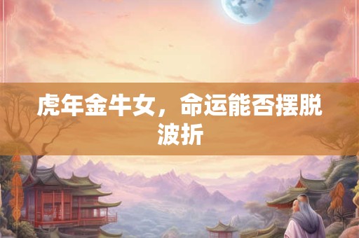 虎年金牛女，命运能否摆脱波折