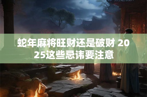 蛇年运势揭秘：今天财运会有惊喜吗