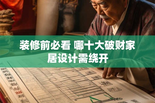 装修前必看 哪十大破财家居设计需绕开