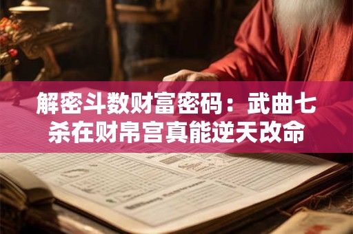 解密斗数财富密码：武曲七杀在财帛宫真能逆天改命