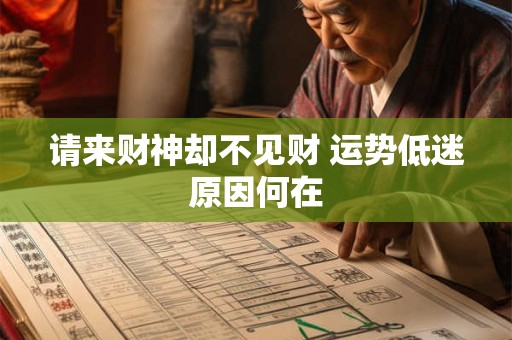 请来财神却不见财 运势低迷原因何在