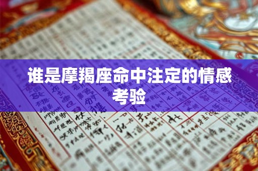 谁是摩羯座命中注定的情感考验