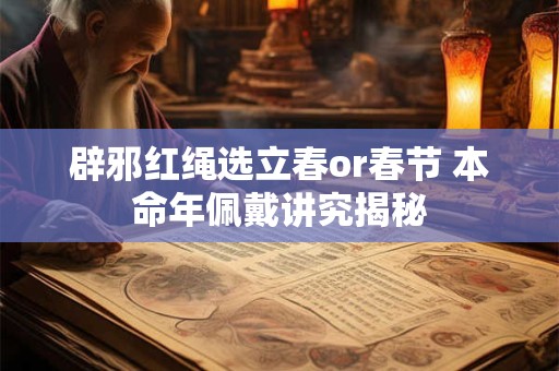 辟邪红绳选立春or春节 本命年佩戴讲究揭秘
