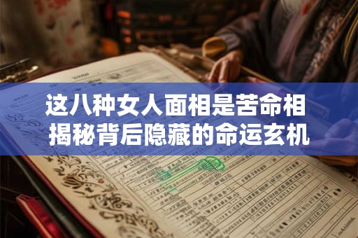 这八种女人面相是苦命相 揭秘背后隐藏的命运玄机