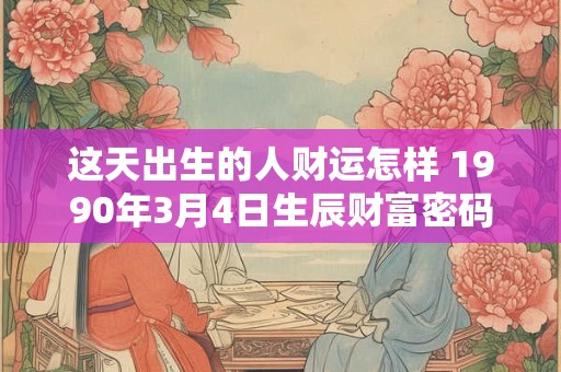 这天出生的人财运怎样 1990年3月4日生辰财富密码解密