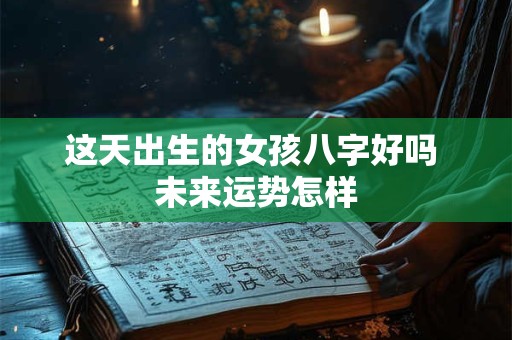 这天出生的女孩八字好吗 未来运势怎样
