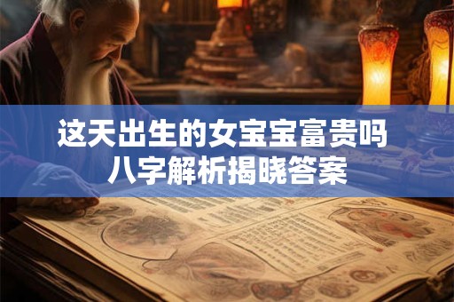 这天出生的女宝宝富贵吗 八字解析揭晓答案