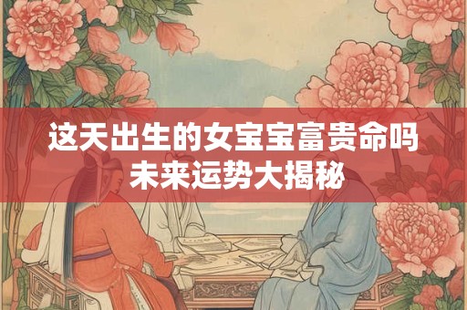 这天出生的女宝宝富贵命吗 未来运势大揭秘