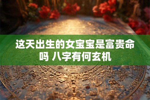 这天出生的女宝宝是富贵命吗 八字有何玄机