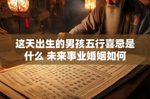 这天出生的男孩五行喜忌是什么 未来事业婚姻如何