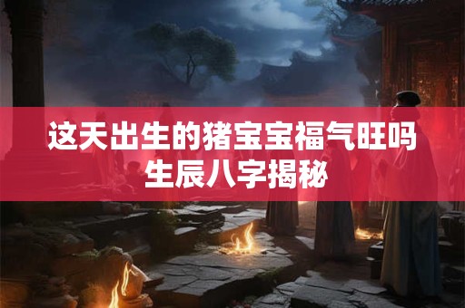 这天出生的猪宝宝福气旺吗 生辰八字揭秘