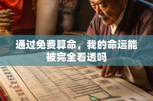 通过免费算命，我的命运能被完全看透吗