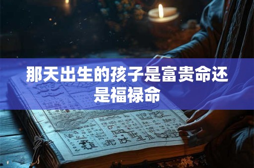 那天出生的孩子是富贵命还是福禄命