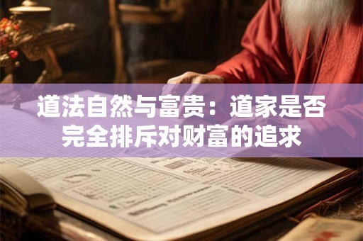 道法自然与富贵：道家是否完全排斥对财富的追求