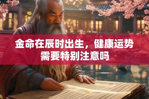 金命在辰时出生，健康运势需要特别注意吗