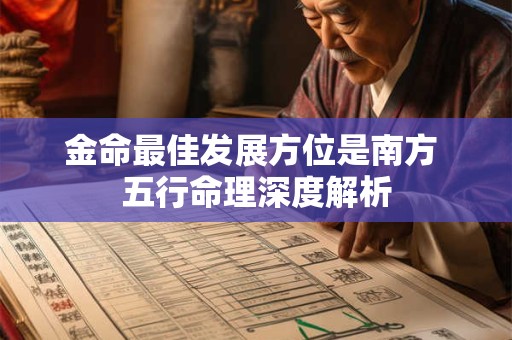 金命最佳发展方位是南方 五行命理深度解析
