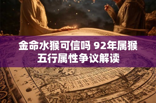 金命水猴可信吗 92年属猴五行属性争议解读