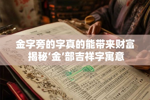 金字旁的字真的能带来财富 揭秘‘金’部吉祥字寓意
