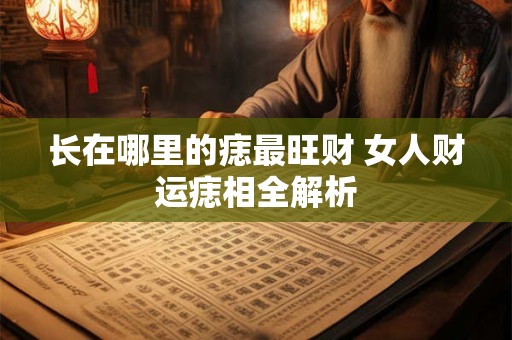 长在哪里的痣最旺财 女人财运痣相全解析
