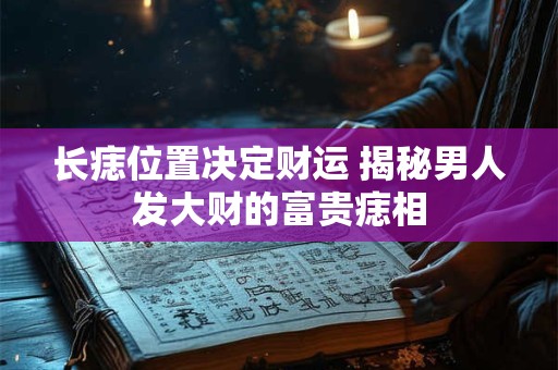 详细阅读:长痣位置决定财运 揭秘男人发大财的富贵痣相 长痣位置决定财运 揭秘男人发大财的富贵痣相