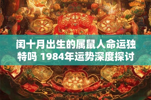 闰十月出生的属鼠人命运独特吗 1984年运势深度探讨