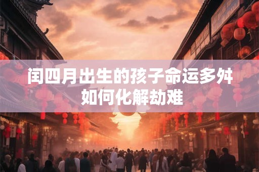 闰四月出生的孩子命运多舛 如何化解劫难