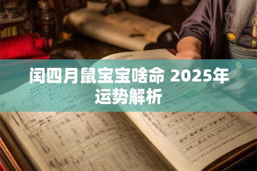 闰四月鼠宝宝啥命 2025年运势解析