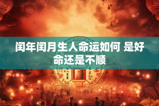 闰年闰月生人命运如何 是好命还是不顺