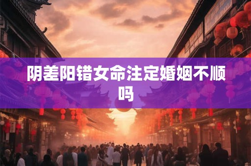 阴差阳错女命注定婚姻不顺吗